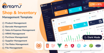 DreamsPOS - POS & Inventory Management Admin Dashboard Template (HTML Angular 17 React Vue Laravel)